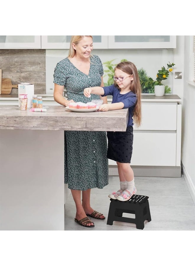 DUNISO Folding Step Stool, Foldable Footstool, Non-Slip Step Stool, Sturdy And Durable, Can Support Adults, Safe Enough For Children, Can Be Easily Opened With One Flip, Suitable For Kitchen, Bathroom, Bedroom, Children Or Adults (29x22x22cm)  - Image 5