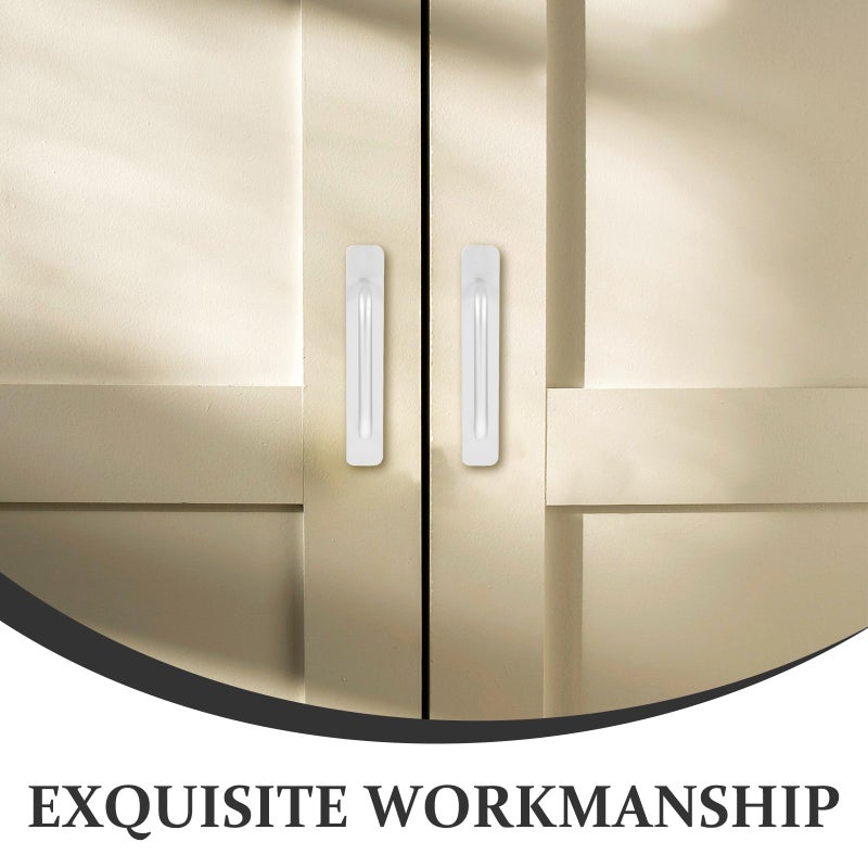 Self Adhesive Aluminum Sliding Door Pull Handles 148mm Silver No Drill Installation 2 Pack - Image 4