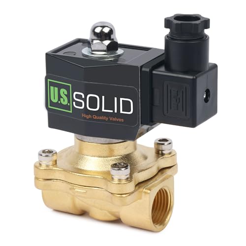 U.S. Solid 1/2" Brass Electric Solenoid Valve 12V DC Normally Closed VITON Air Water Oil Fuel - Image 1