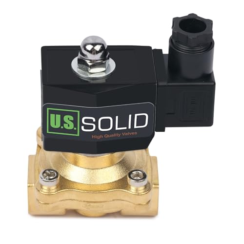 U.S. Solid 1/2" Brass Electric Solenoid Valve 12V DC Normally Closed VITON Air Water Oil Fuel - Image 2