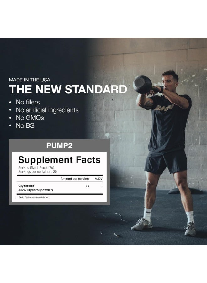 RAW Nutrition Pump2 Unflavored 120g | Non-Stim Pre-Workout Pump Formula for Cellular Hydration, Endurance & Muscle Pumps | 20 Servings - Image 3
