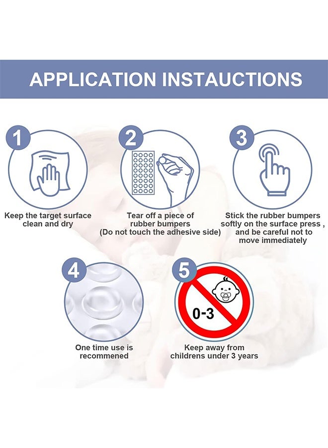 تودي جي هو أقدام مطاطية صافية، 100 قطعة من قطع الخزانة مضخمات أبواب وسادة لاصقة للأدراج خزانات لوحات القطع إطارات الصور الفوتوغرافية زجاج الطاولة قمم - Image 5