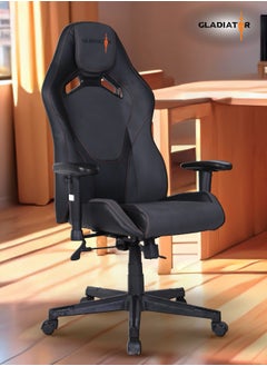 Gladiator Elite Ergonomic Gaming Chair with Adjustable Lumbar and Neck Support, Reclining Function, and High-Back Design for Professional Gamers 127 x 73cm  - Image 2