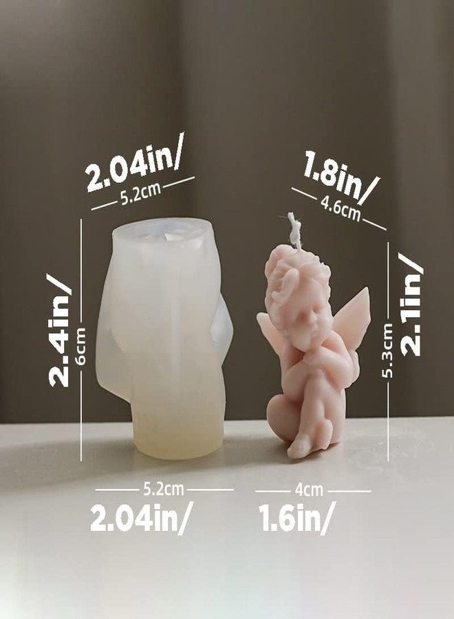 FirstTry Multi-Style Angel Candle Mold I 3D Cupid Baby Angel Shape Silicone Epoxy Mould I for DIY Handmade Ornament Chocolate, Cake Décor, Aromatherapy, Soap, Resin Art Craft Making - 1 Cavity (C) - Image 2