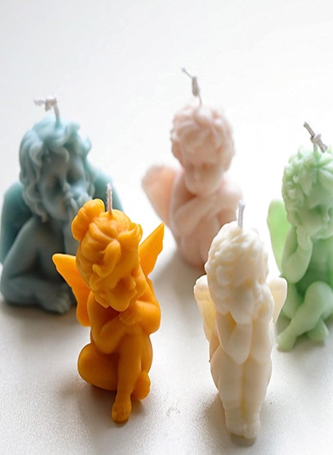 FirstTry Multi-Style Angel Candle Mold I 3D Cupid Baby Angel Shape Silicone Epoxy Mould I for DIY Handmade Ornament Chocolate, Cake Décor, Aromatherapy, Soap, Resin Art Craft Making - 1 Cavity (C) - Image 3