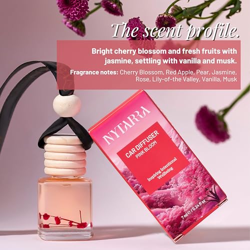 Nytarra Pack of 5 Luxury Car Fresheners, Premium Fragrance Diffusers, No Alcohol, Long-Lasting Car Scent, Car Perfume | Pink Bloom, Sunshine Zest, Aqua Mirage, Rustic Woods, A Fresh Start - Image 5
