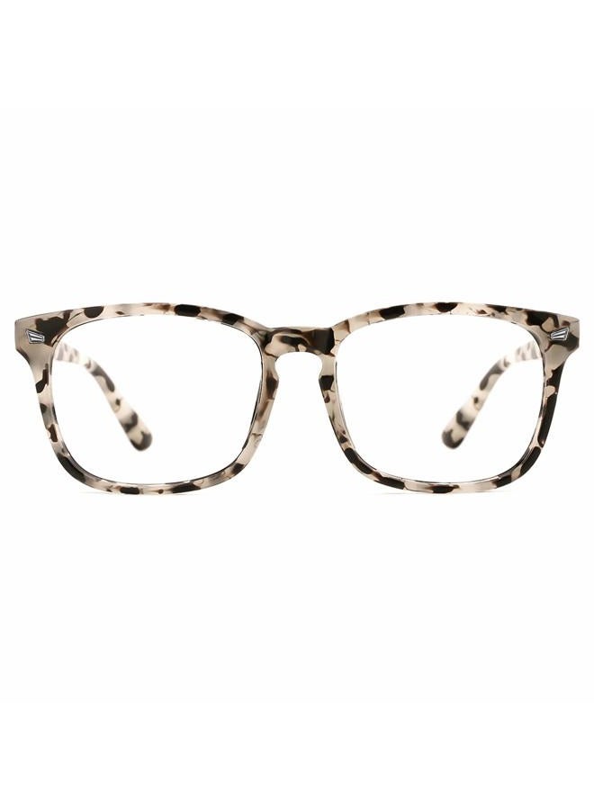 TIJN Blue Light Blocking Glasses for Women Men Clear Frame Square Nerd Eyeglasses Anti Blue Ray Computer Screen Glasses - Image 1