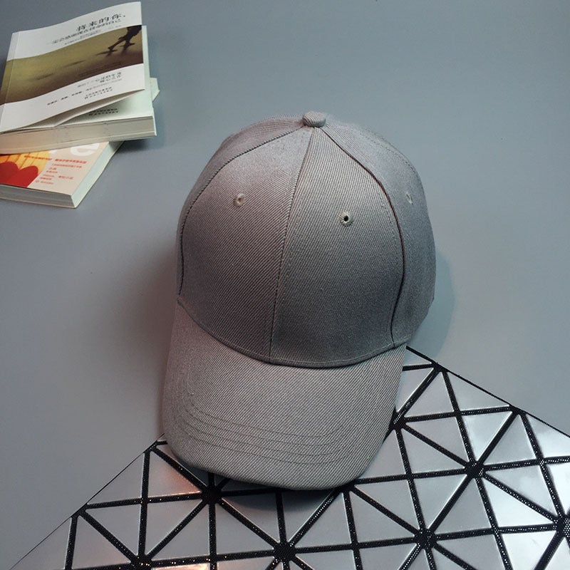 Korean Ulzzang Solid Curved Cap Unisex Baseball HatB13204 feather green cap Gray B13204 feather green cap Gray 