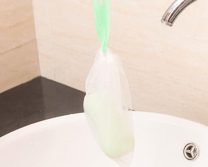 3 Pcs Multi-Color Mesh Bag Set, Soap Foam Bag, Increase Foaming, Suitable for Daily Shower, Practical Design with Hanging Strap, Reusable and Clean - Image 2