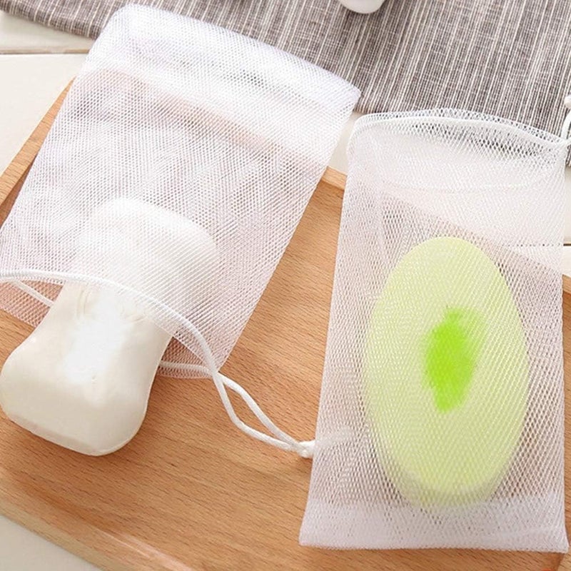 3 Pcs Multi-Color Mesh Bag Set, Soap Foam Bag, Increase Foaming, Suitable for Daily Shower, Practical Design with Hanging Strap, Reusable and Clean - Image 4