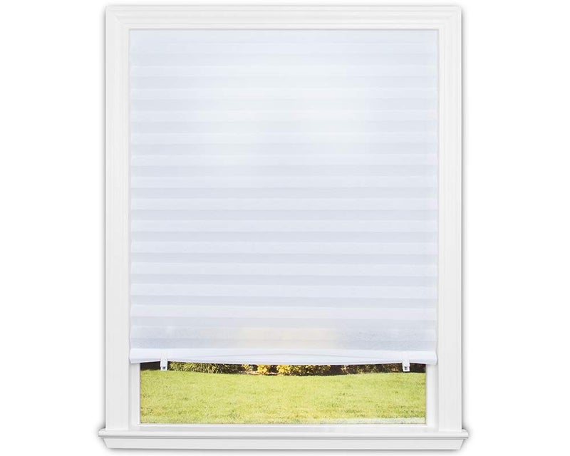 Redi Shade No Tools Original Light Filtering Pleated Fabric Shade White, 36" W x 72" L, 1 Pack - Image 1