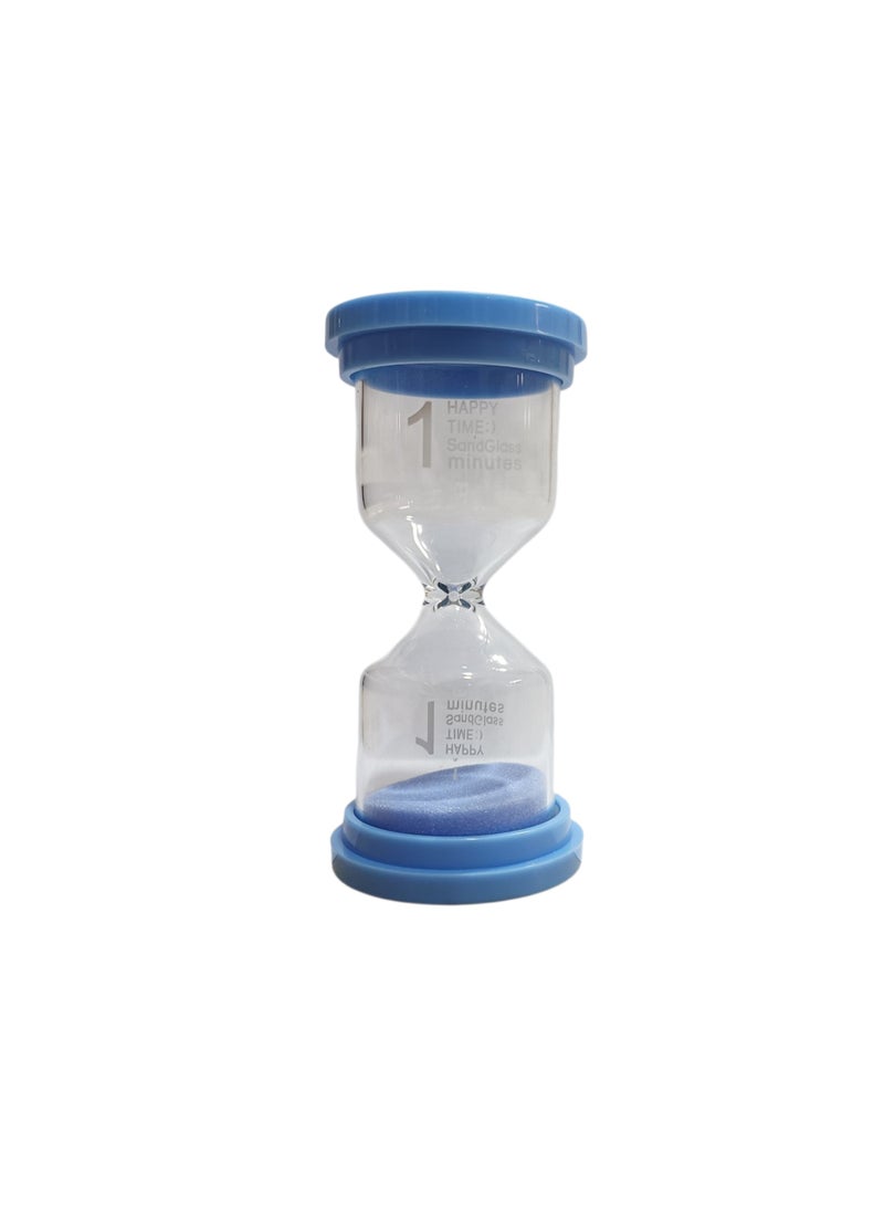 Sand Clock for Home or Office, Enhancing Room Ambiance, Boosting Concentration, and Celebrating Holidays with Vibrant, Random-Colored Sand blue (model 1 minute)