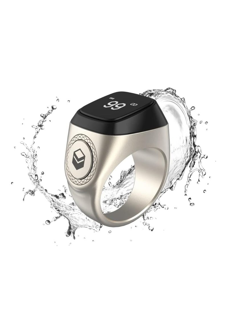 iQIBLA Zikr Smart Tasbih Ring 20mm Silver - Image 2
