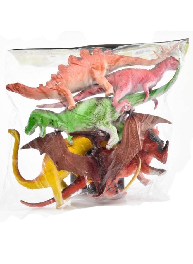 لعبة تعليمية واقعية شخصيات الديناصورات حزمة من 6 شخصيات الديناصورات الحيوانية ألعاب الديناصورات الناعمة للأطفال - Image 4