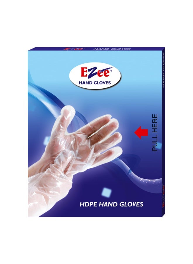 Ezee Multipurpose Disposable Hand Gloves Pack of 100 | Transparent & Disposable Gloves | Universal Size Gloves | For Gardening, Cleaning and Public Areas - Image 1