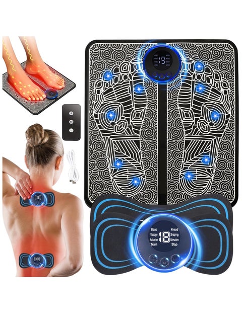 EMS Foot Massager, Portable Electric Foot Massagers Mat Circulation Booster for Feet and Legs Folding Foot Spa Massager