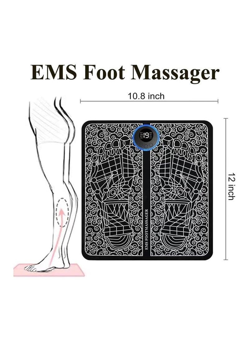 Generic - EMS Foot Massager, Portable Electric Foot Massagers Mat Circulation Booster for Feet and Legs Folding Foot Spa Massager - Image 1