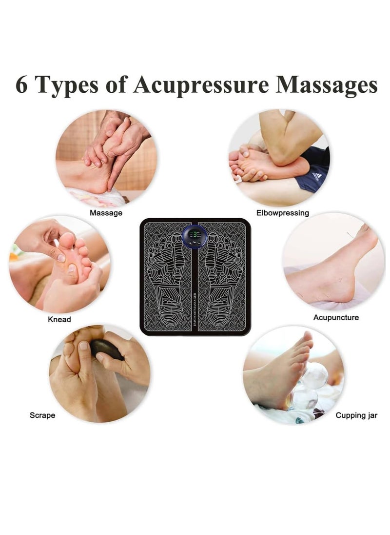 Generic - EMS Foot Massager, Portable Electric Foot Massagers Mat Circulation Booster for Feet and Legs Folding Foot Spa Massager - Image 1