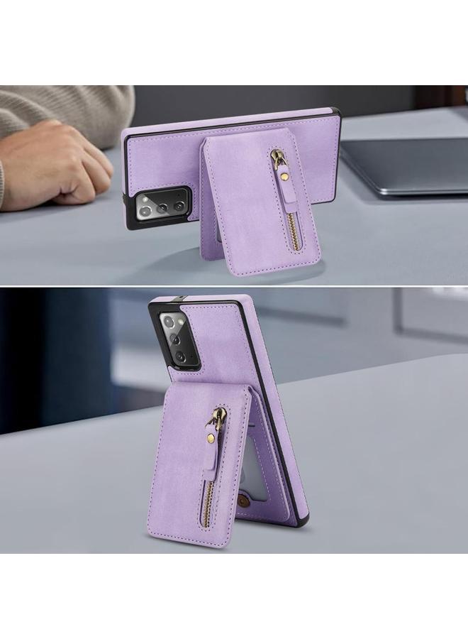 S-TOP Case For Samsung Galaxy Note20 Zipper Wallet Split MagSafe Leather Back Phone Case - Image 4