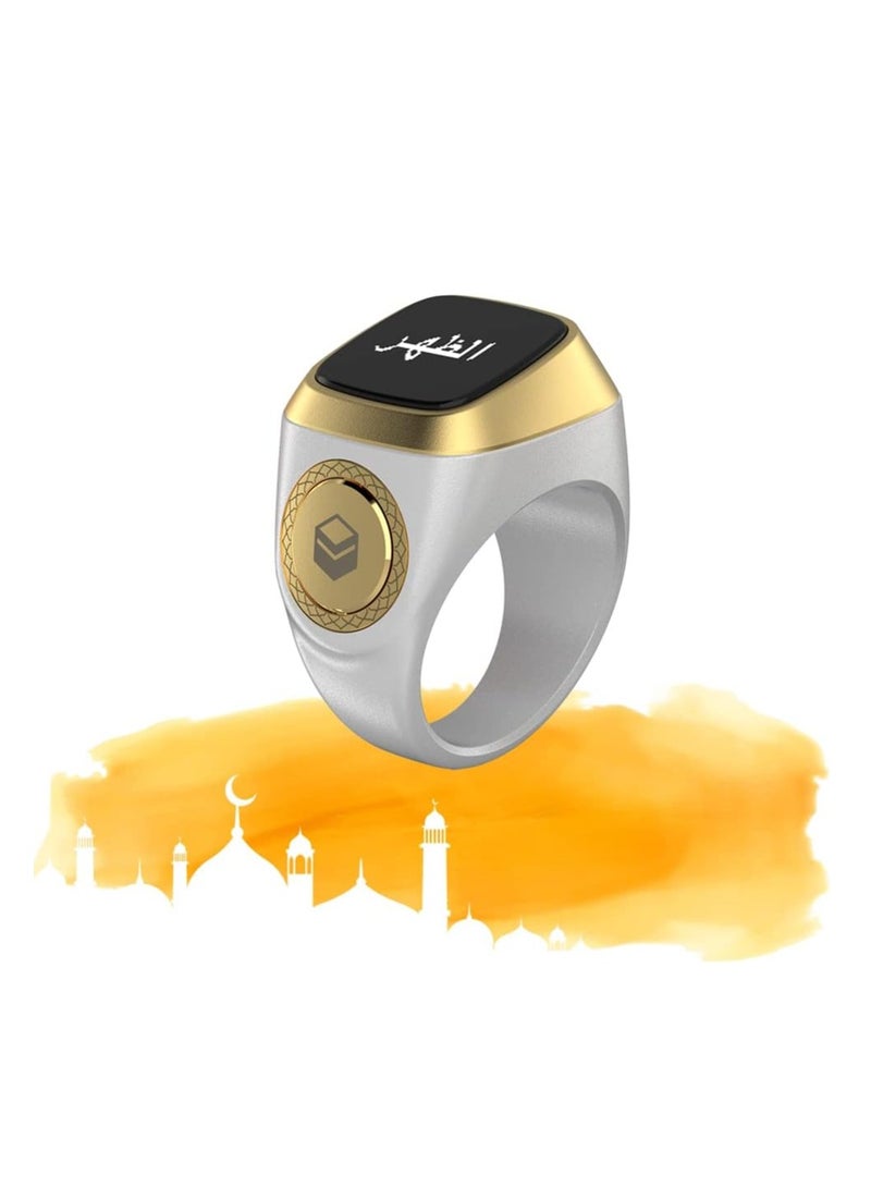 iQIBLA Smart Tasbih Plastic Zikr Lite Ring White 18MM - Image 1