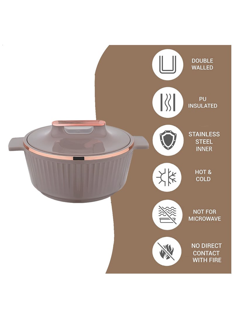 Asian Fancy Casserole Stainless Steel Insulated Hotpot 5000ML - Rose  - Image 2