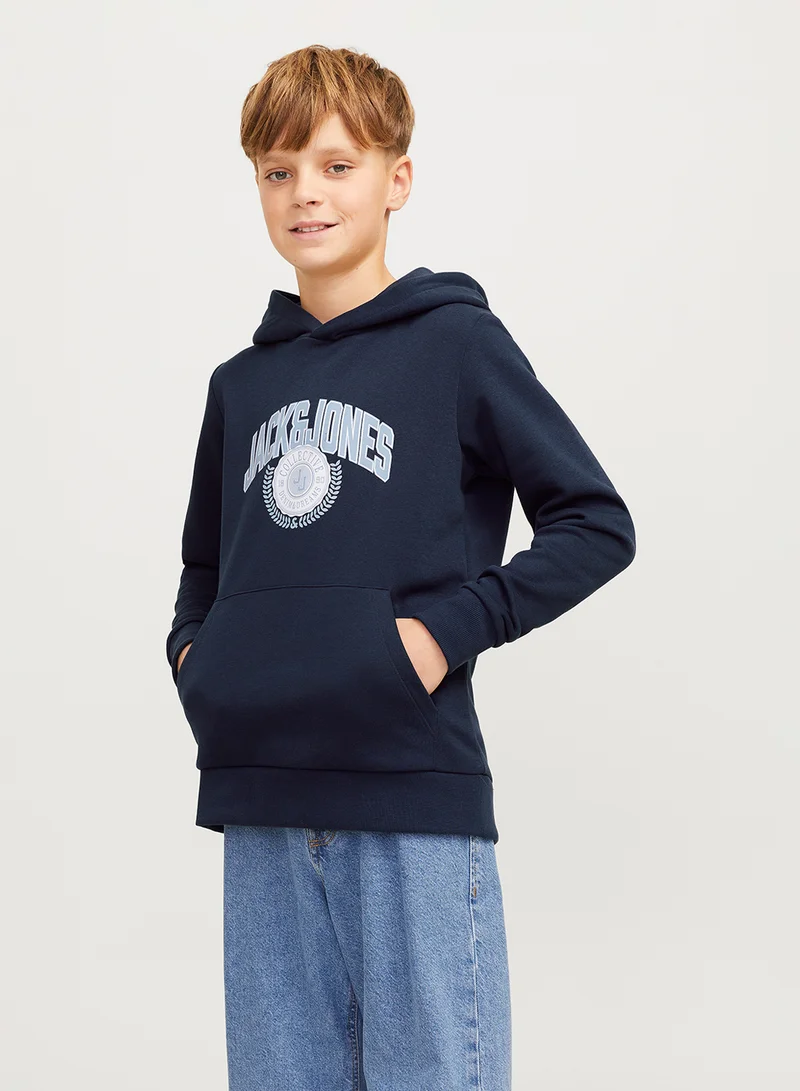 جاك وجونز جونيور Kids Graphic Print Hoodie