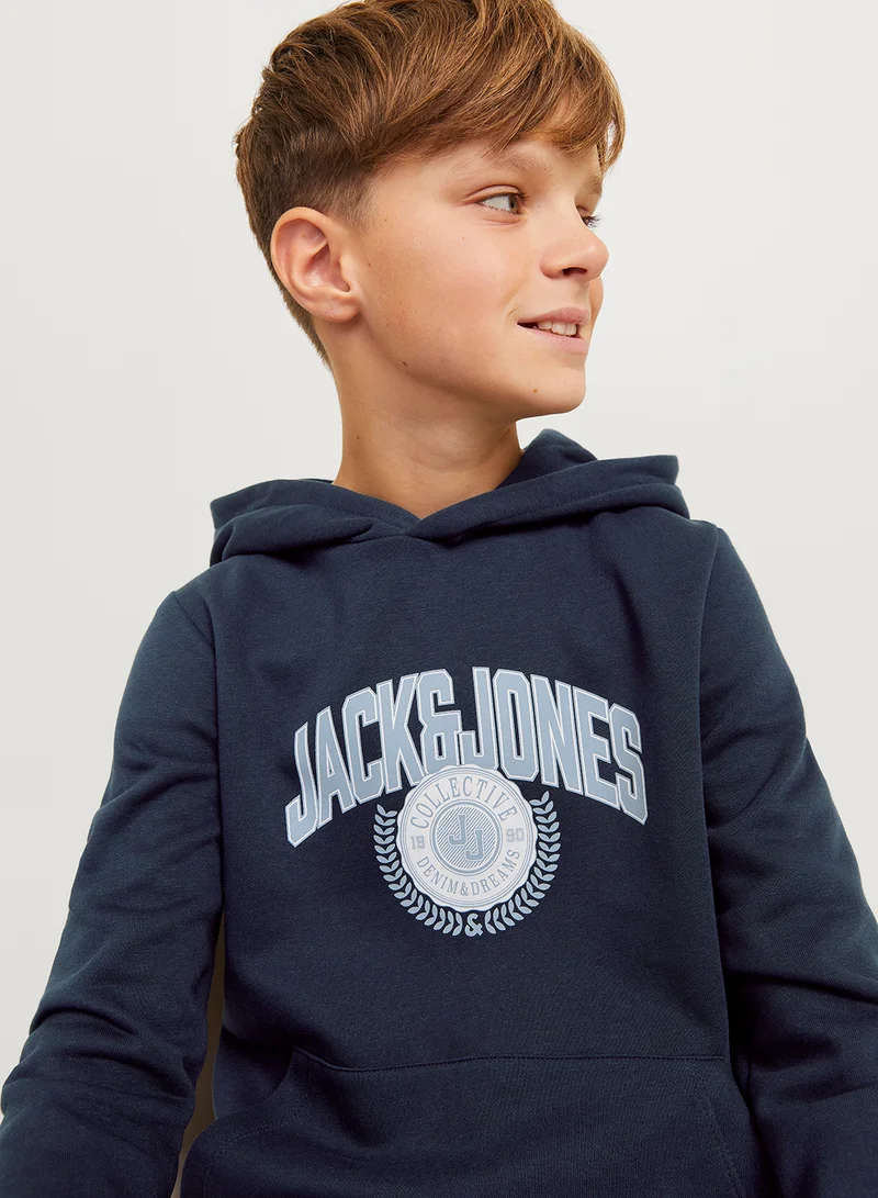 جاك وجونز جونيور Kids Graphic Print Hoodie