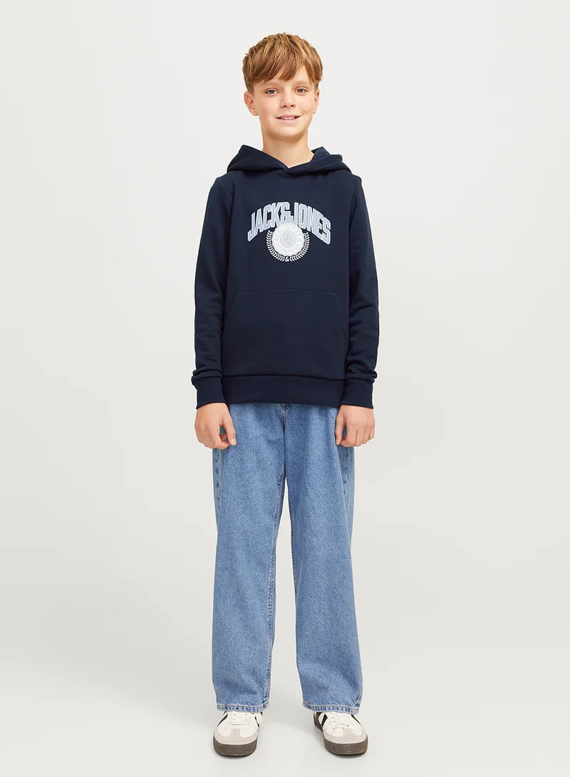 جاك وجونز جونيور Kids Graphic Print Hoodie