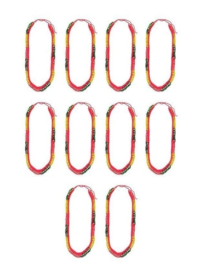 PADMAVATHI ENTERPRISES Chitti Gajula Mala, 108 Miniature Bangles Mala for Varalakshmi Pooja, Traditional Kangan Mala, Pack of 10 - Image 1