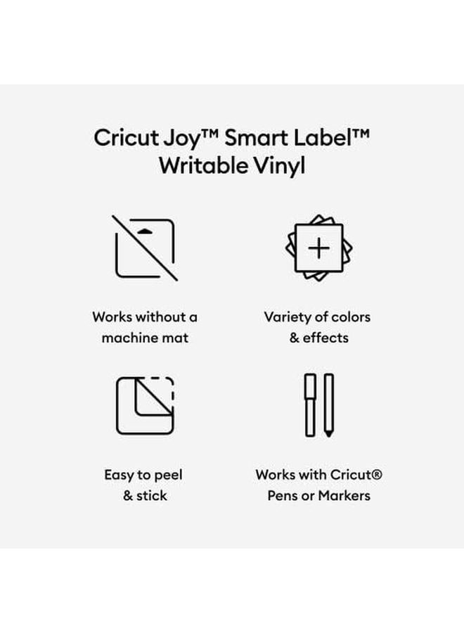 Cricut Smart Permanent Vinyl 5.5In X 13In Silver For Joy Machine Matless Cutting For Shapes Up To 4Ft And Repeated Cuts Up To 20Ft - Image 2
