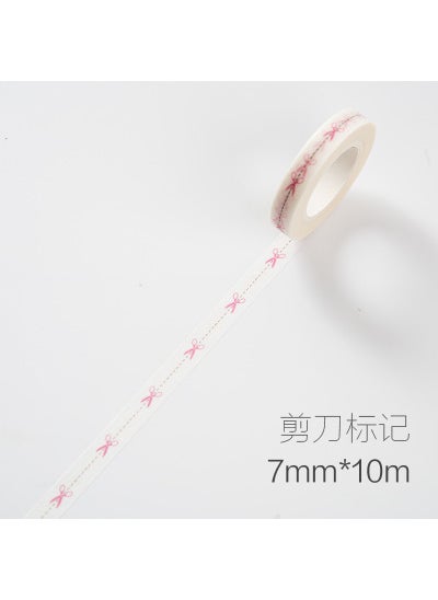 0.01 Thickness Mini Fresh Edge Decorative Paper Tape Diary Gift Personalized Customizable Stickers No. 1 = Dotted Scissors