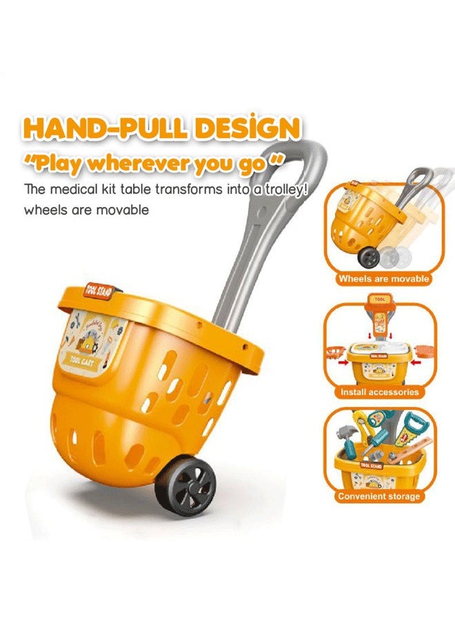 Brilliant 2in1 Pretend Play Shopping Carts Repair Kids Funny Role Play Toy Tool Set Kit - Image 2