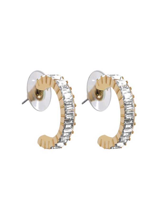 AIWANTO Alissa Stone Embellished Cuff Earrings - Image 2