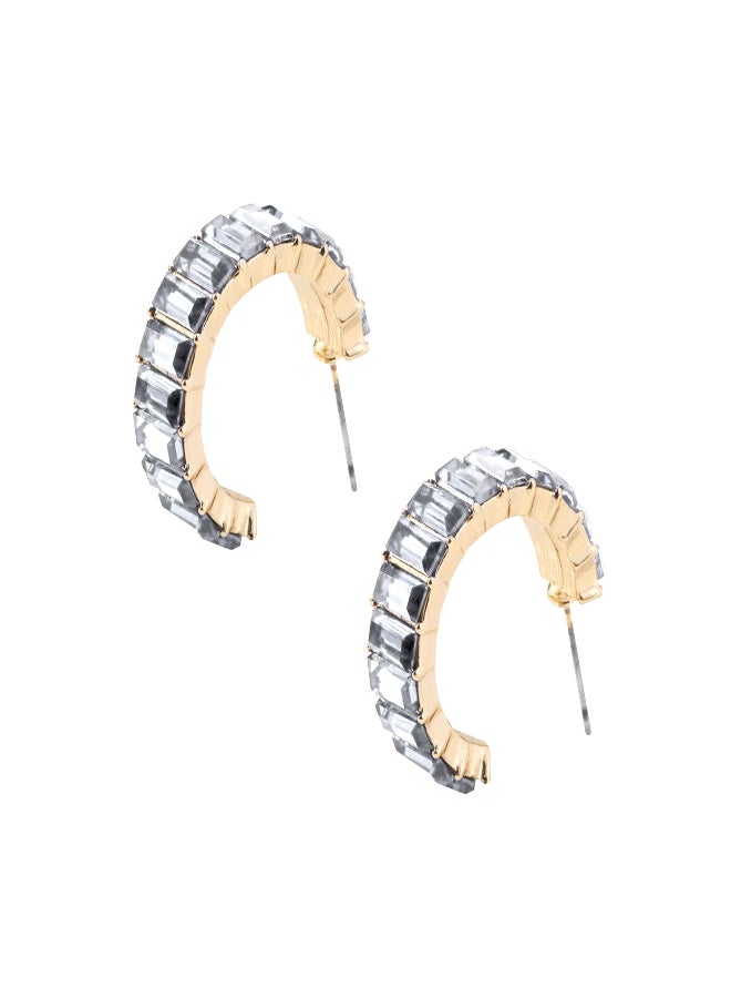 AIWANTO Alissa Stone Embellished Cuff Earrings - Image 1