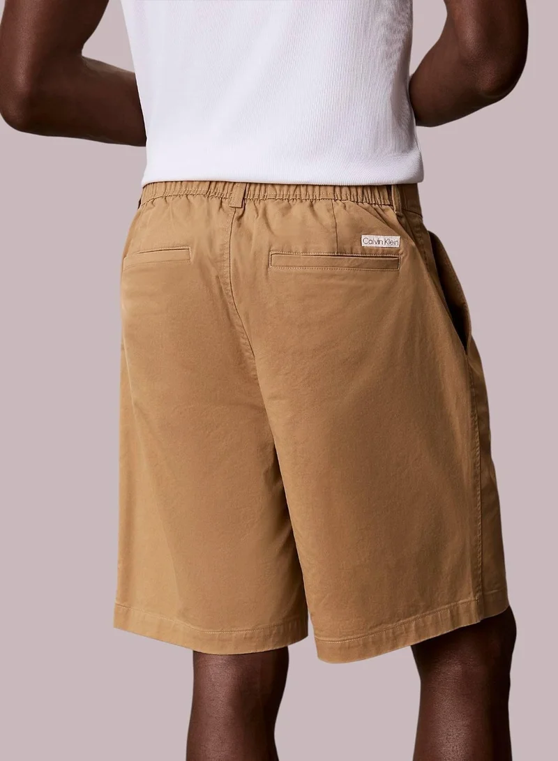 Calvin Klein Jeans Tigers Eye Cotton Twill Chino Shorts for Men | Best Price UAE