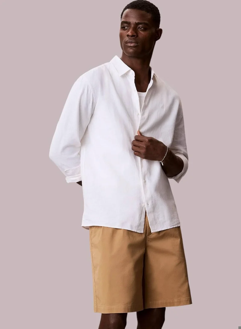 Calvin Klein Jeans Tigers Eye Cotton Twill Chino Shorts for Men | Best Price UAE