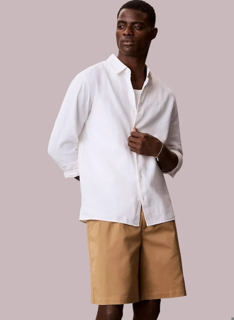 Calvin Klein Tigers Eye Cotton Twill Chino Shorts for Men | Best Price UAE