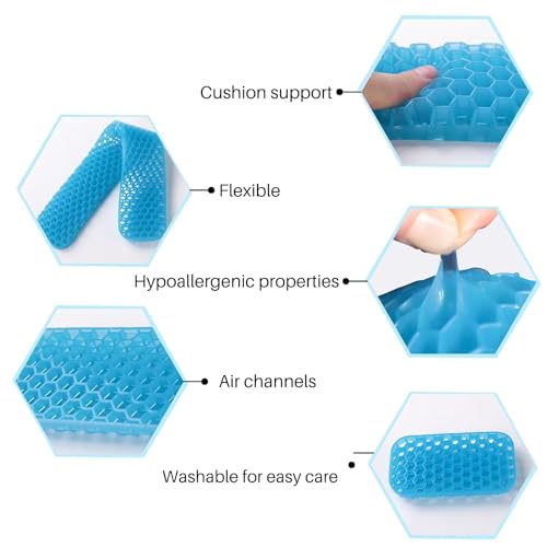Kuber Industries Keyboard Wrist Pad | Mouse Wrist Pad | Non-Slip Bottom Wrist Pad | Relieve Wrist Pain and Fatigue | Ideal for Typing and Gaming | T-D002 | Blue - Image 5