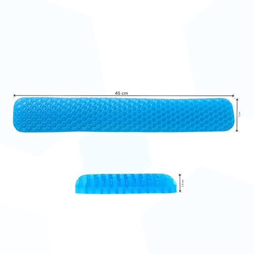 Kuber Industries Keyboard Wrist Pad | Mouse Wrist Pad | Non-Slip Bottom Wrist Pad | Relieve Wrist Pain and Fatigue | Ideal for Typing and Gaming | T-D002 | Blue - Image 2