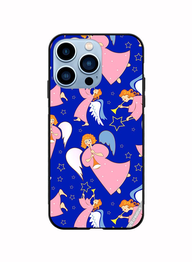 VR CREATIVE Protective Case Cover For Apple iPhone 13 Pro Christmas Angels With Flutes Design Multicolour - Image 1