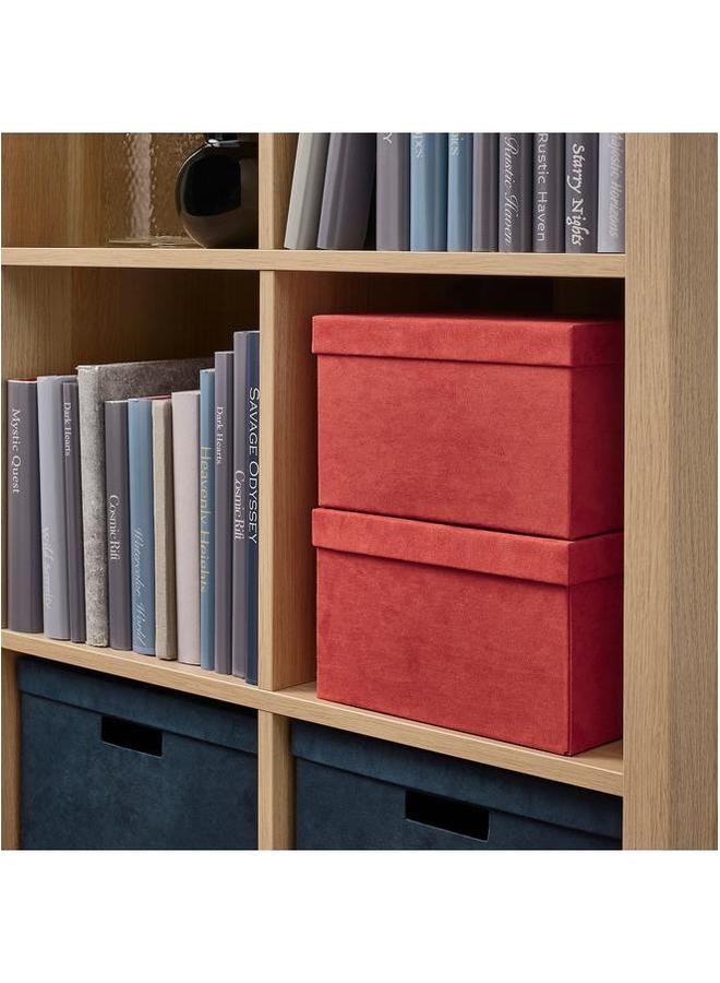 erorex Storage Box With Lid Velvet Brown Red 18X25X15 Cm - Image 4