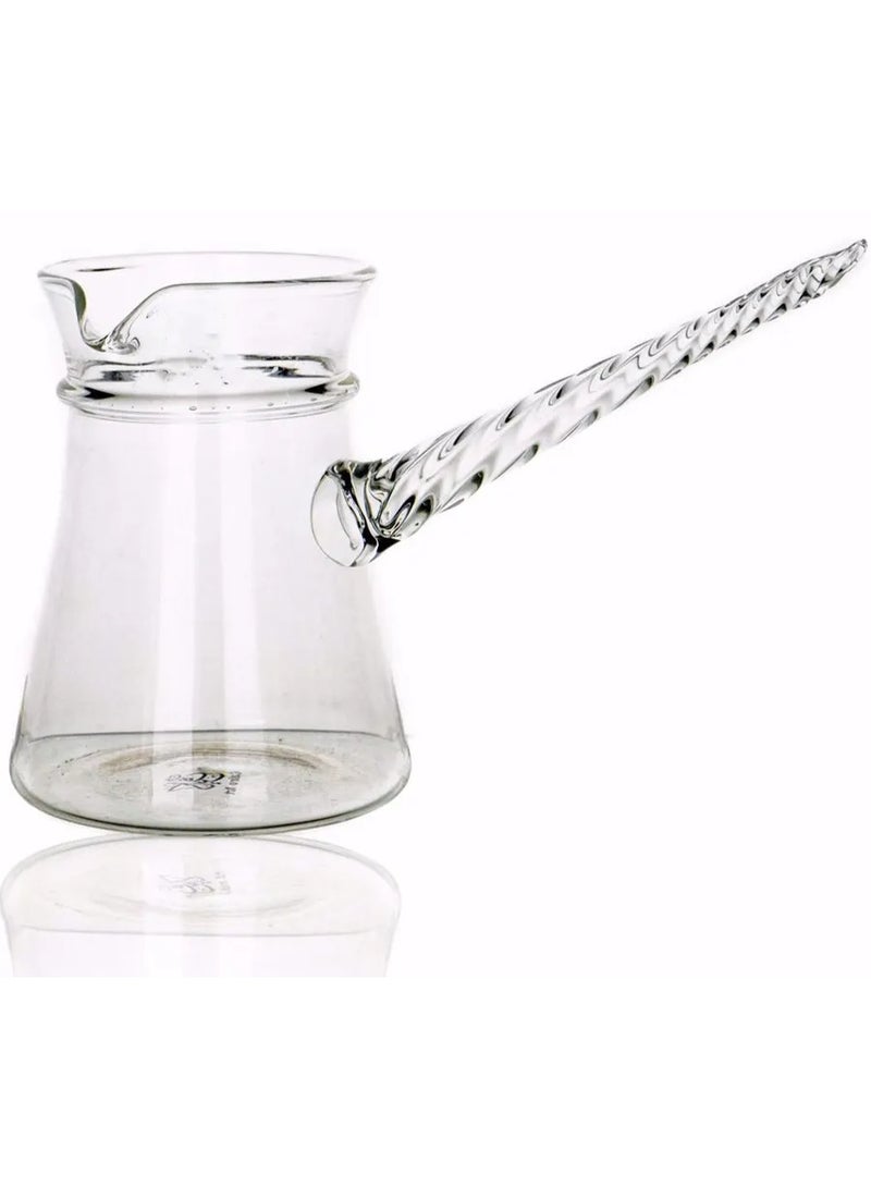 Glass Valley Heat-Resistant Glass Coffee Pot – 2-Cup Medium Size Coffee & Tea Server – Elegant Thermal Glass Carafe - Image 1