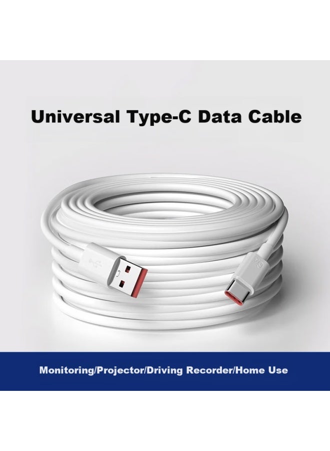 CAN كابل تمديد كاميرا شاومي، كابل طاقة مراقبة 360، كابل تمديد USB نوع-C أندرويد، كابل شحن هاتف داش، 5 أمتار - Image 2