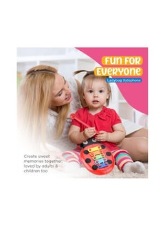 Generic Ladybug Xylophone Musical Instruments for Toddlers Toddler Toys Kids Glockenspiel Musical Instrument for Childrens with Mallets Early Learning Educational Musical Instruments  - Image 1