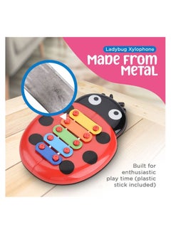 Generic Ladybug Xylophone Musical Instruments for Toddlers Toddler Toys Kids Glockenspiel Musical Instrument for Childrens with Mallets Early Learning Educational Musical Instruments  - Image 3