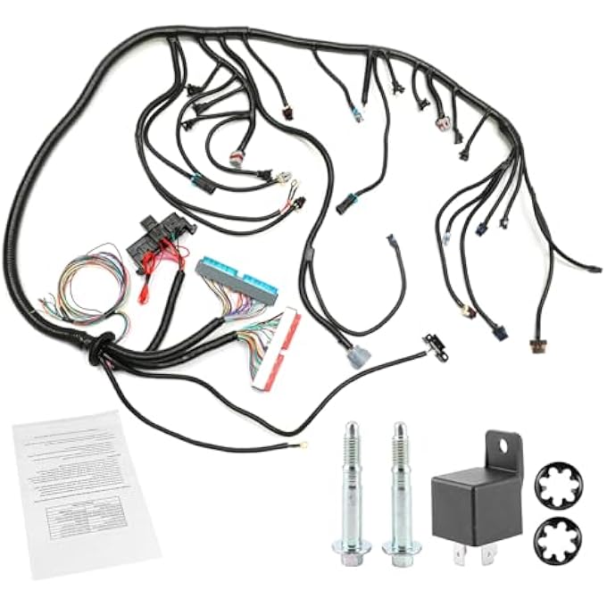 Gledewen Standalone Wiring Harness Compatible With 19972006 Gm Dbc Ls1 Vortec 48L 53L 60L With 4L60E Or 4L80EWith Adapter Transmissions Drive By Cable Throttle Body Ls Swap Wire Harness - Image 2