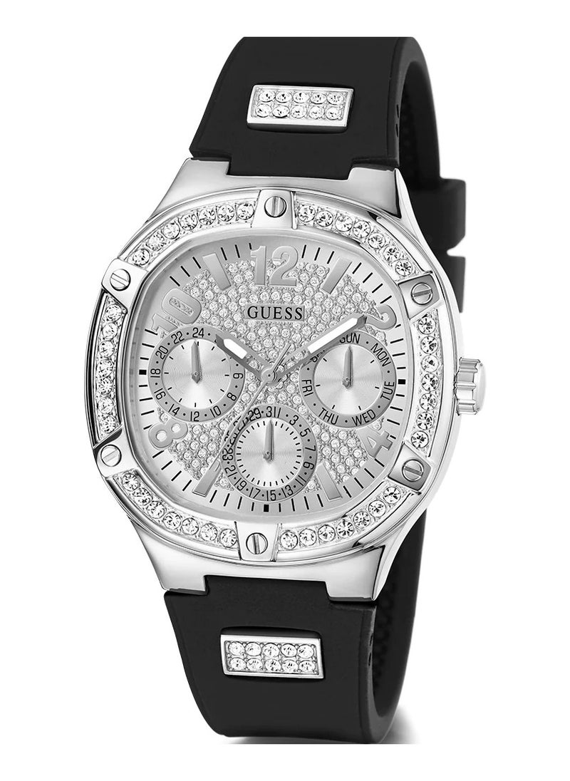 GUESS Guess Women’s Black Silicone Strap Multi-Function Watch GW0619L1  - Image 2