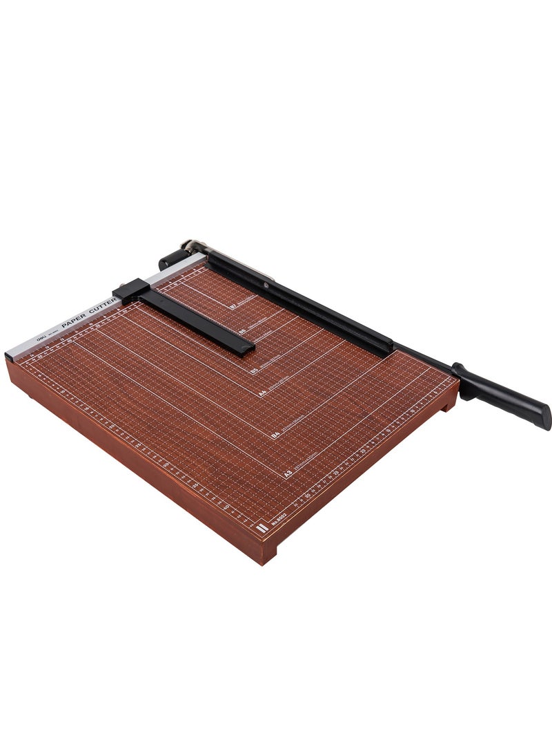 Deli E8002 Paper Trimmer, A3 Size Heavy-Duty Guillotine Cutter Brown – Ideal for Office and Studio Paper Cutting - Image 5