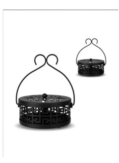 Y&D Retro Portable Mosquito Coil Holder with Handle 2 Pcs Fireproof Incense Burner for Indoor and Outdoor Use  - Image 1