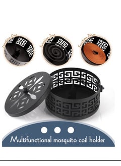 Y&D Retro Portable Mosquito Coil Holder with Handle 2 Pcs Fireproof Incense Burner for Indoor and Outdoor Use  - Image 4